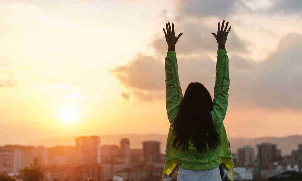 woman celebrating finding herself in a relationship again