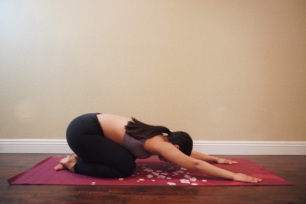 girl doing yoga 