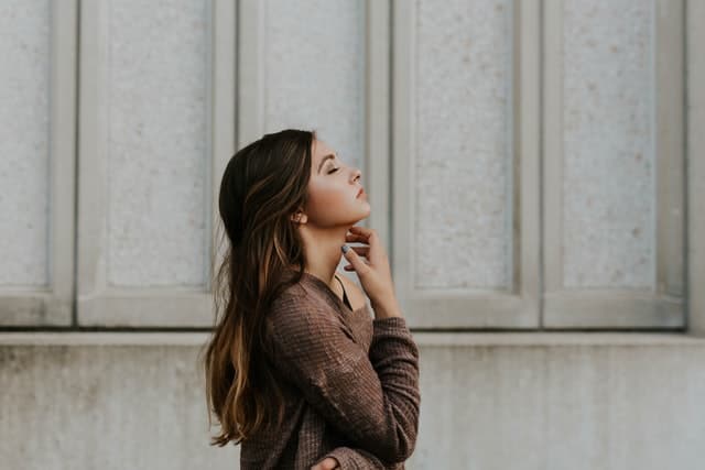 girl alone happy establishing boundaries 