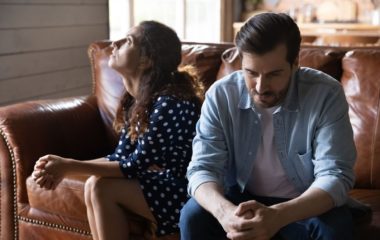 couple having a disagreement taking a break in relationship