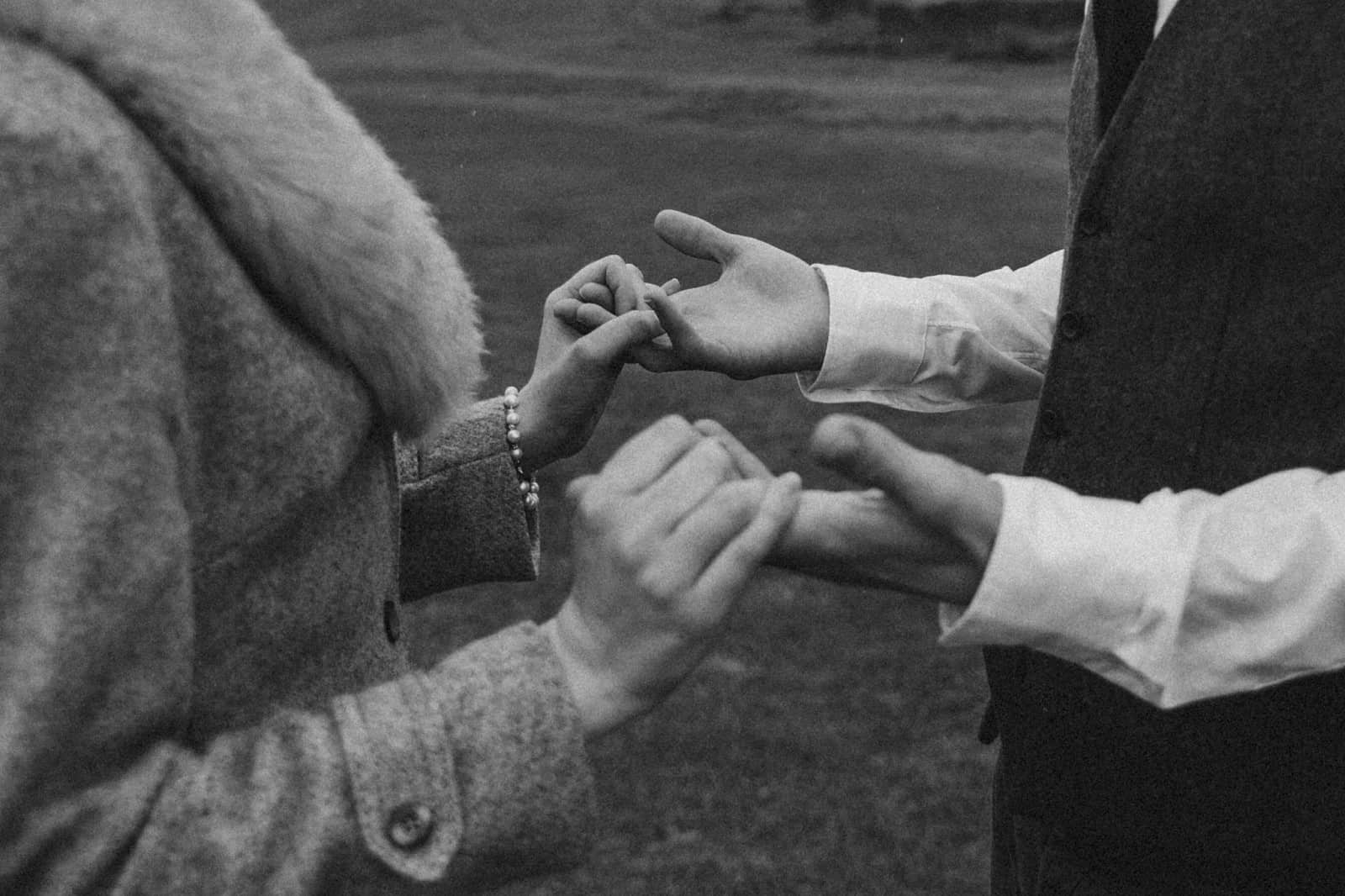 couple holding hands