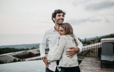 couple being happy and special on boyfriends birthday